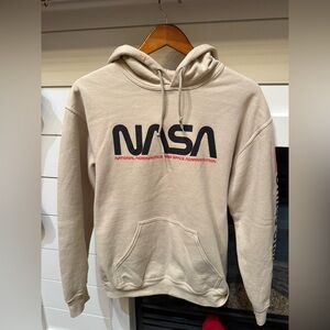 Beige/Tan NASA  Hoodie for Men graphic details size medium new without tags